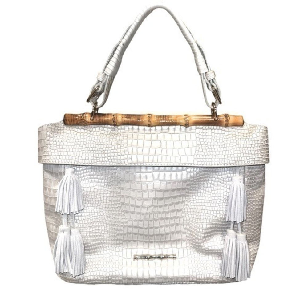 NWOT ▶️ ELAINE TURNER ◀️ Snakeskin Bamboo handbag